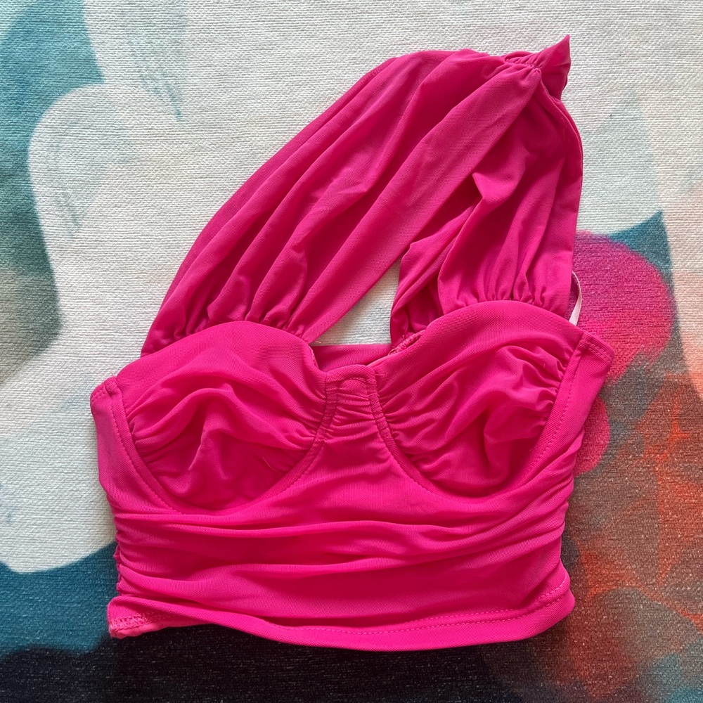Cropped One Shoulder Tank Top